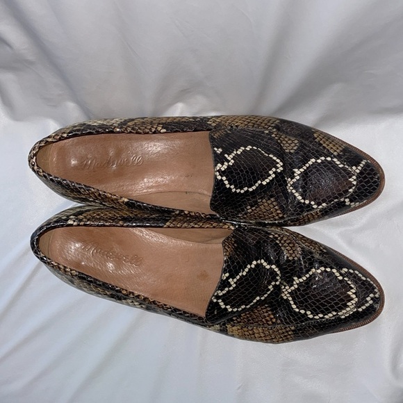 Madewell Frances Snake Embossed Leather Loafer in Warm Ash Multi color size 9.5 - Picture 3 of 16